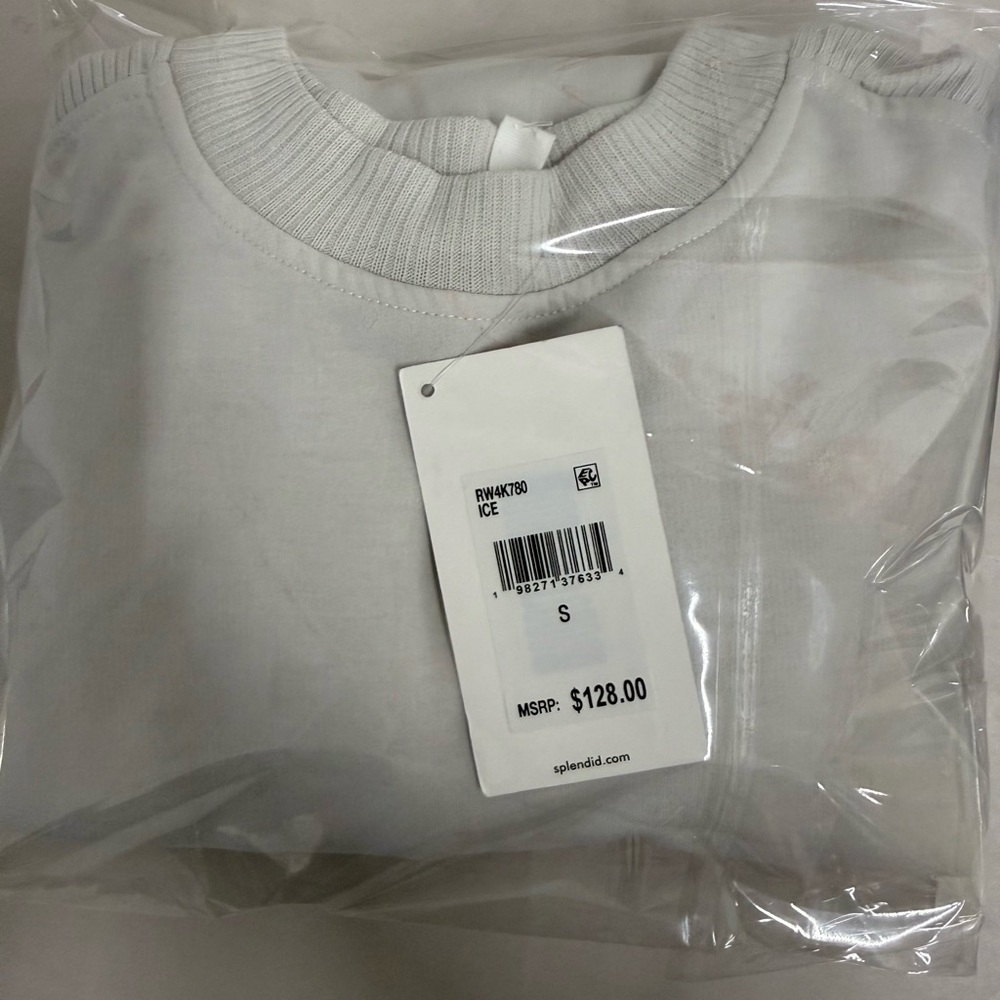 Splendid Ribbed Crewneck Long Sleeves Ribbed Cuffs and Hem Sweatshirt R13A - Picture 13 of 13